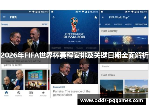 2026年FIFA世界杯赛程安排及关键日期全面解析